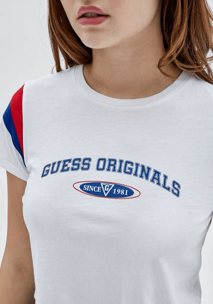 Camiseta Guess Original tee blanca para mujer